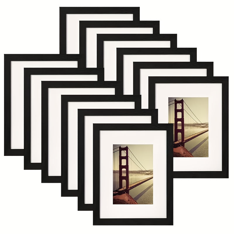 TEMU 8x10, 5x7 Black Frame Set, Used For Collage Wall Decoration Of Photos, For Wall Or Desktop Display, Hanging Or Desktop Display, For Valentine's