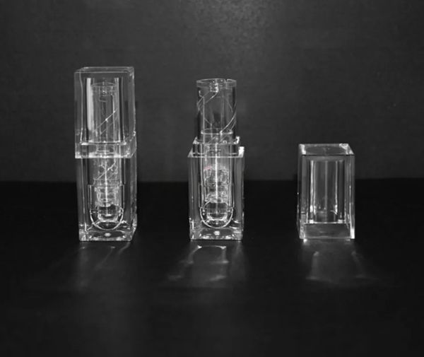100pcs-lot Shipping transparents ample sack rounded high-grade lipstick tube, empty lip balm container