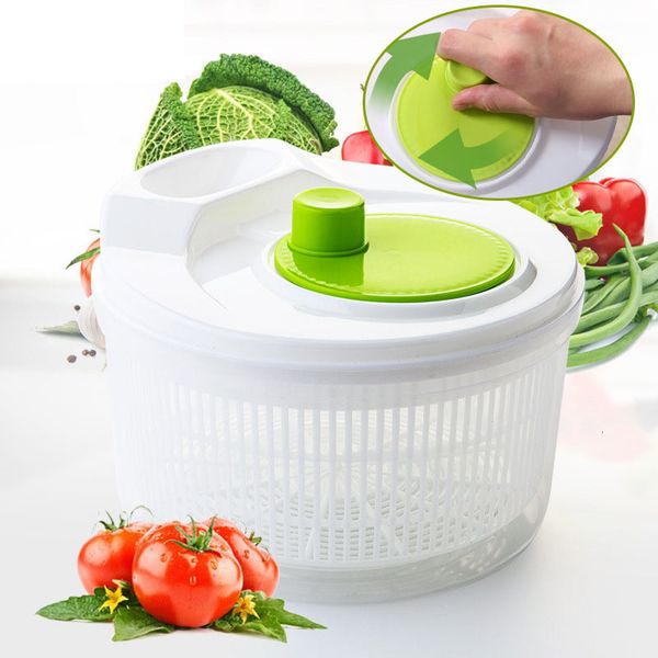 Salad Tools Salad Spinner Lettuce Greens Washer Dryer Drainer Crisper Strainer for Washing Drying Leafy Vegetables Kitchen Tools 230417