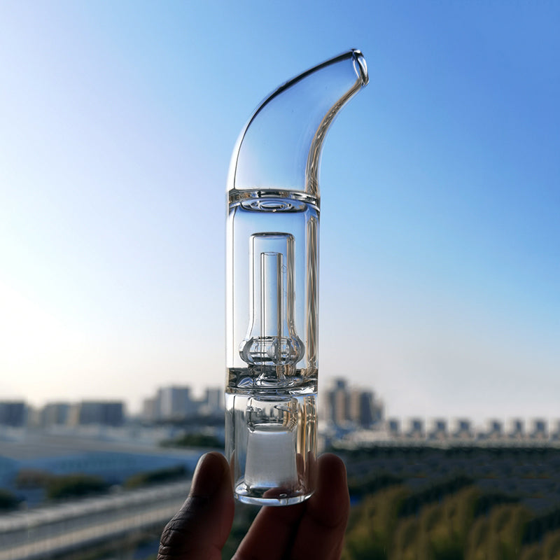 Glass Bong Curved Mouthpiece Bubbler Hookahs 2.0 Water Bubblers Tool Size 14mm 18mm For Solo Air Smoking Accessories Bongs Dab Rig