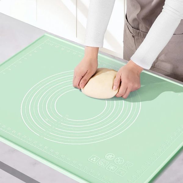 1PC Silicone Baking Use Mat Non-stick Antibacterial Pizza Dough Pastry Noodle Kneading Pad Sheet Kitchen Tools 240729