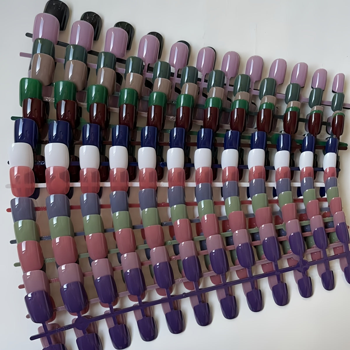 TEMU 120pcs Short Square Mixed Color Fake Nails - Glossy Finish, Pastel And Neutral Shades, Women's Nail Art, Parties, And , | Colorful Nail Design |