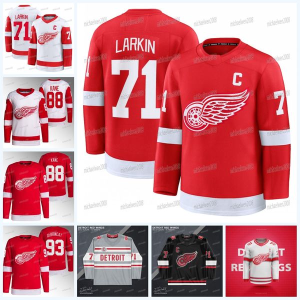 Detroit 53 Moritz Seider 2024-25 Hockey Jersey Moritz Seider Alex DeBrincat Patrick Kane Andrew Copp J.T. Compher Lucas Raymond Alex Lyon Ja