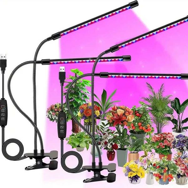 LED USB Grow Light Indoor Garden Brightness Plants Grow Lamp 3-9-12H Timer 9 Dimmable for VEG Seedling Succulent Fitolampy Y240816