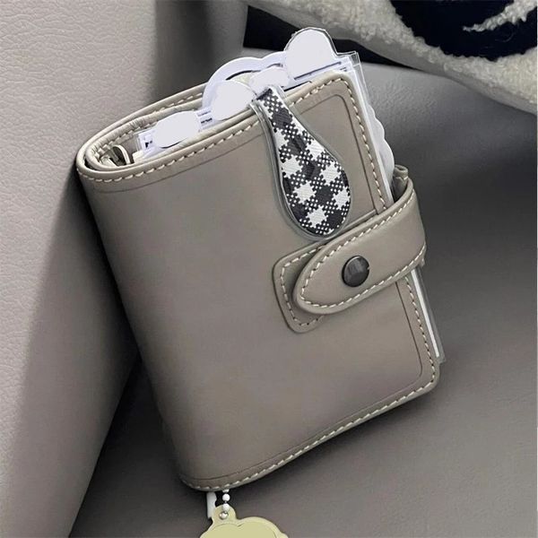 Grey M5 Leather Notebook Portable Pocket Books With 60 Blank Inner Page Loose Leaf Notebook Suitable For Children Back To School 241219