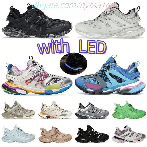 Designer Casual Shoes Mens Women Dress Shoe White Black Green Pink Blue Grey Platform Sneakers Tracks Runners Gomma Leather Mesh Trainers