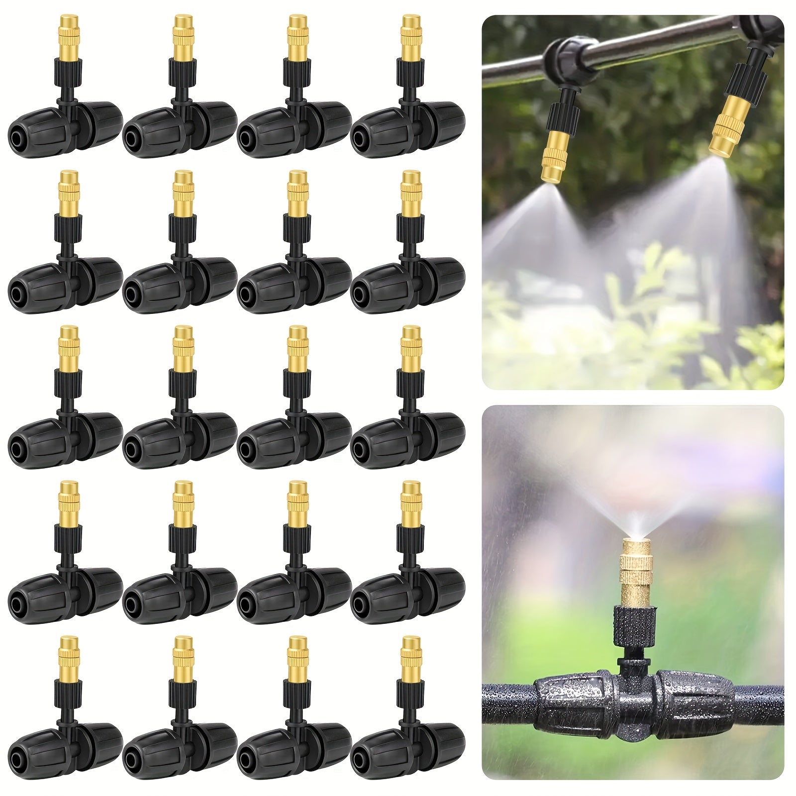 TEMU 20pcs Automatic Watering System, Household Atomizing Nozzles, Plant Spraying Gardening Watering Timer For Lawn And