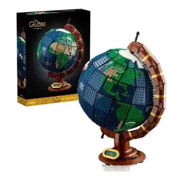 Blocks HOT TOY NEW The 2585PCS 21332 Ideas Globe Map Model Building Blocks Bricks Technical MOC Bricks Toys for Children Gift Y2412289O8X