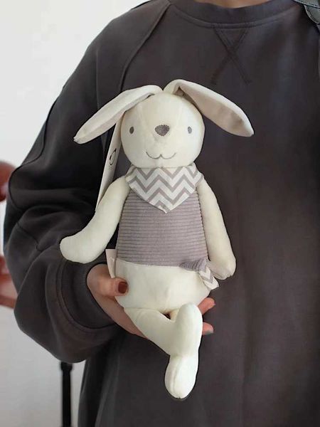 Plush Dolls 36cm Baby Bunny Toys Smoothing Toy for Infant Cute Cuddling Sleep Doll for Kids Handmade Rabbit PlushY241216KDF7