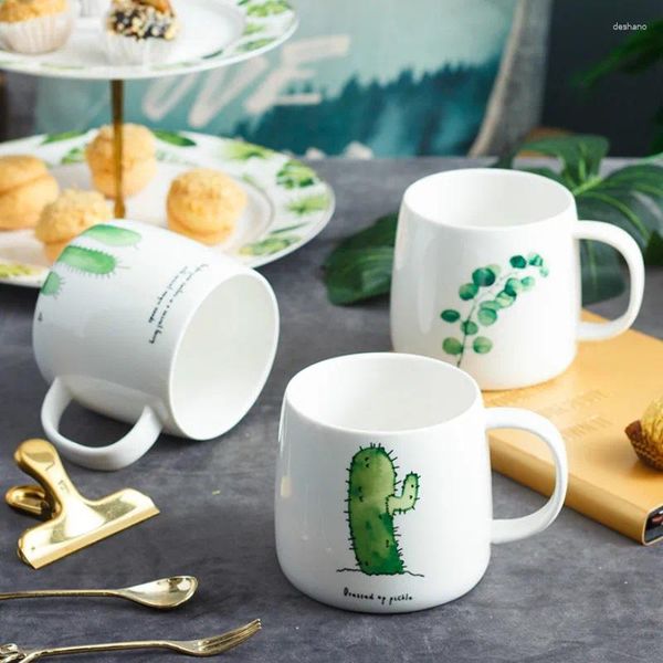 Mugs Nordic Porcelain Tea Coffee Mug Eco Friendly Creative High Quality Ceramic Espresso Cup Caffe Tazze Office Drinkware MM60B