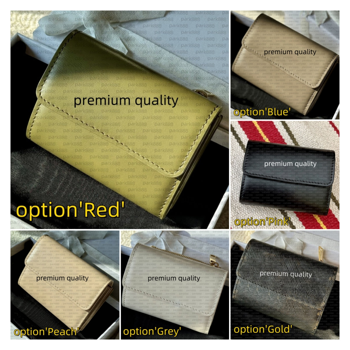 Woman Mens Designer Wallet Card Holder Genuine Leather Wallets Luxury Square Short Purse Three Fold Women Holders