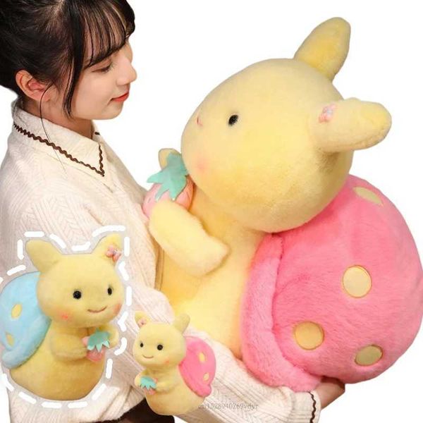 22-70cm Strawberry Snail Pink Blue Super SOft Animals Dolls Stuffed Plush Throw Pillow Home Decor Toys Girls Birthday GIfts X241028