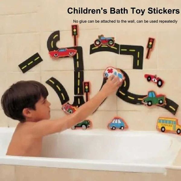 Intelligence toys 23 pieces-set of transportation vehicle soft EVA puzzle bath toys baby bathroom water toys early education bath toys H2410