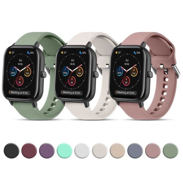 20mm silicone tape suitable for Amazfit GTS 4 2 Mini-GTS 3 2 2e tape suitable for Amazfit Bip 3 Pro-Bip U Pro-Bip Lite-Bip S Lite tape M2411