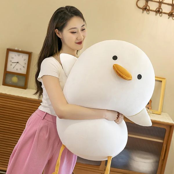 Plush Dolls Home Bedroom Children Cuddle Duck Doll Throw Pillow Cute Bed Toy Chair Back Birthday Gift 231025