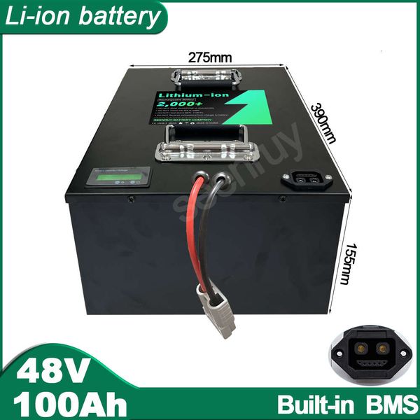 48V 100Ah Li ion With Charger Lithium Polymer Battery Perfect For 4000W 9000W Tricycle MotorCycle Scooter Electric Vehicle