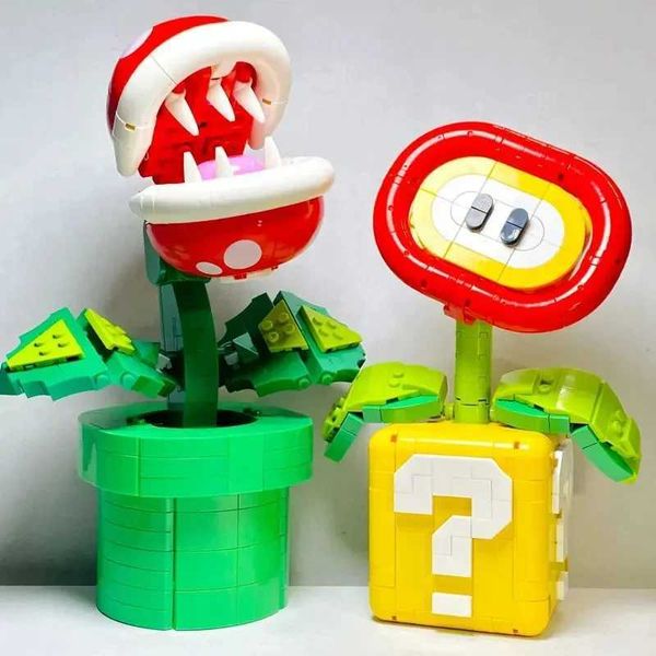 Model Building Kits MOC Cannibalism Plant Model 71426 Flame Flower Assembly Building Block Brick Educational Desktop Ornamen Kid Toys Christ