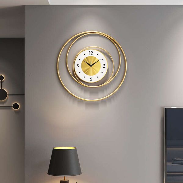 Home Living Room, Modern, Simple and Elegant, Nordic Light Clock, Personalized, Creative, Fashionable Decoration, Wall Watch