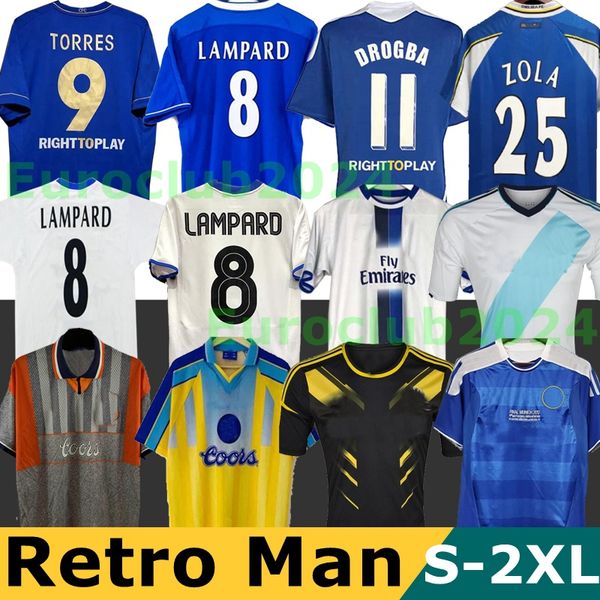 Lampard 2011 2012 2013 Drogba 1994 1995 Retro Soccer Jersey Torres 11 12 Final 96 97 99 Football Shirts Camiseta Crespo Hughes 03 05 06 COLE