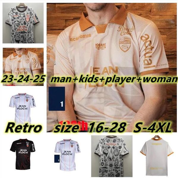 23 24 Lorient Mens Soccer Jerseys Tattoo Special Edition GRBIC LE FEE BOZOK BOISGARD MARVEAUX 2024 100th Anniversary Edition Football Shirts