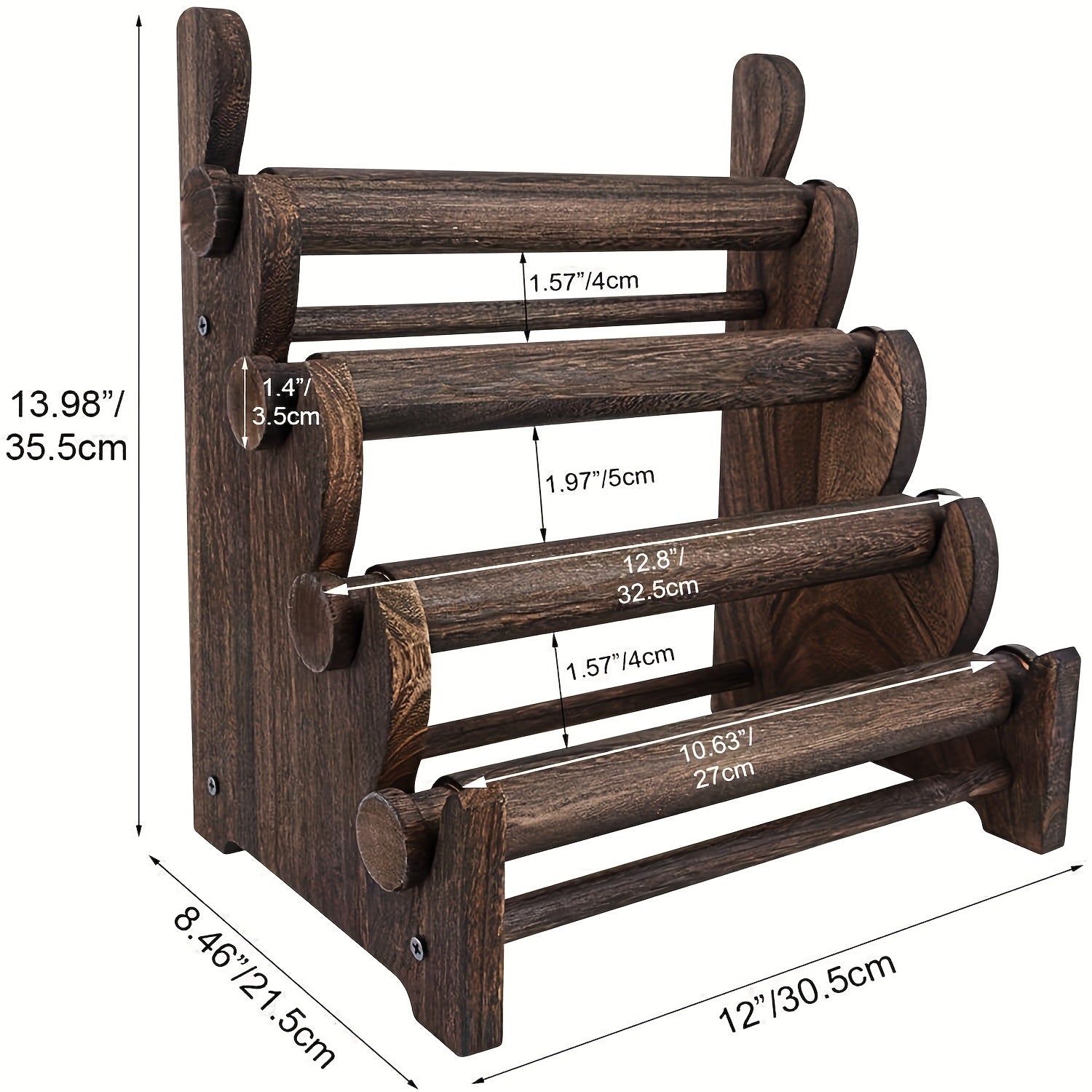 TEMU Wooden Bracelet Rack Desktop Wooden Jewelry Rack Jewelry Display Rack Bracelet Storage Rack Wooden Bracelet Stand Gift