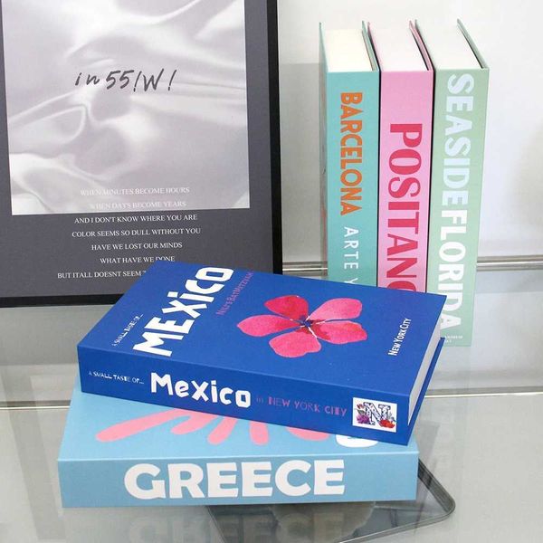 Travel Series Fake Books Living Room Decoration Openable Fake Books for Decoration Coffee Table Ornament Club Hotel Prop BooksXJ240828