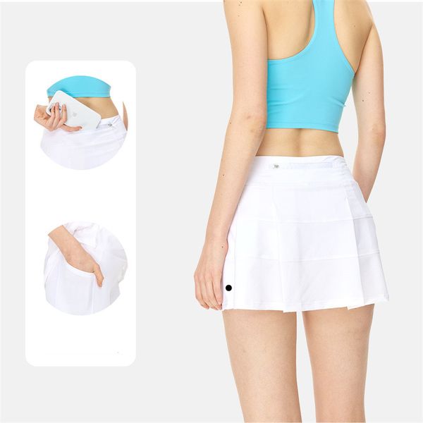 Women Sports Yoga Skirts Pace Rval Workout Shorts Zipper Pleated Tennis Golf Skirt Anti Exposure Fitness Short Skirt with Pocket BFL2016