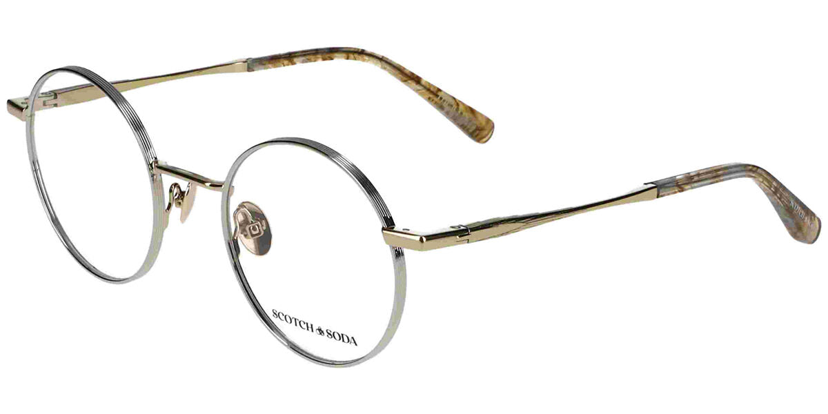 Scotch & Soda 1028 800 Men's Glasses Silver Size 48 - Free Lenses - Blue Light Block Available
