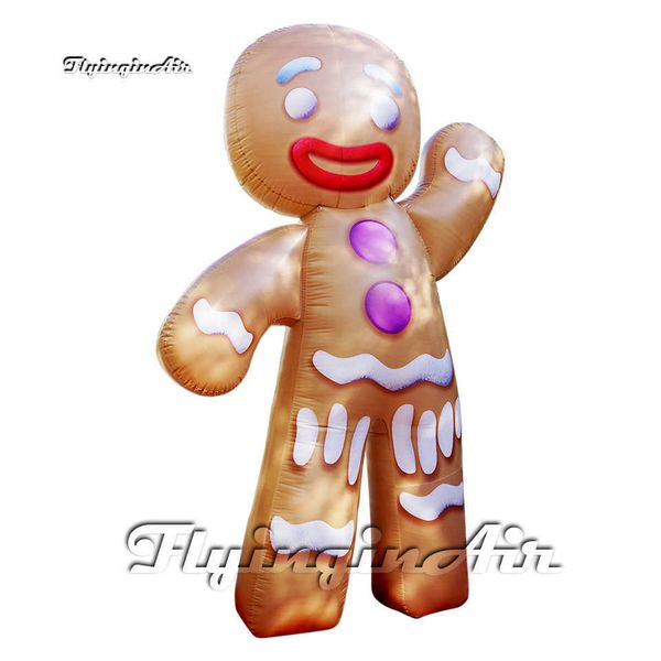 Cute Advertising Inflatable Gingerbread Man Balloon Christmas Cartoon Figure Air Blow Up Cookie Man For Event