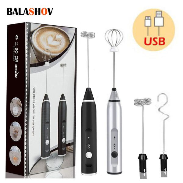 Other Kitchen Tools Electric Milk Frothers Handheld Wireless Blender USB Mini Coffee Maker Whisk Mixer Cappuccino Cream Egg Beater Food 2303