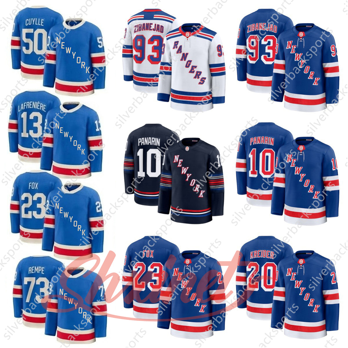 11 MESSIER NY 2025-26 Centennial Hockey Jersey Matt Rempe Mika Zibanejads Adam Fox Will Cuylle Artemi Panarin J.T. Miller Ryan Lindgren Shesterkin B