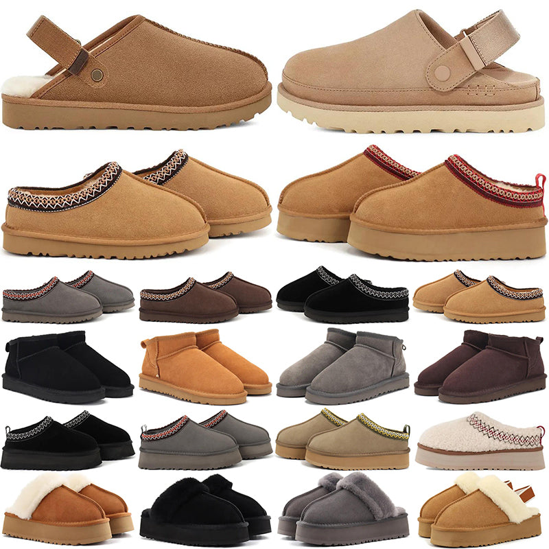 Free Shipping designer slippers fur slides sandals fashion womens platform boots ultra mini boot ankle over the knee short winter snow booties warm