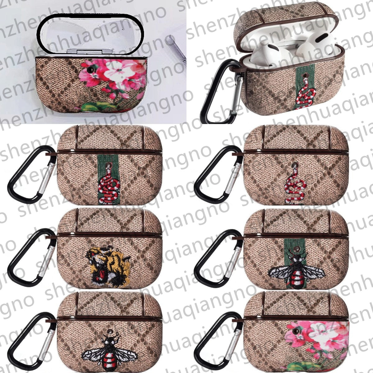 Designer Airpods Case Headphone Accessories for Airpod Pro 2 3rd 2nd air pods 3 pros Headset Case Tiger Snake Bee Protection Earphone Package Charge