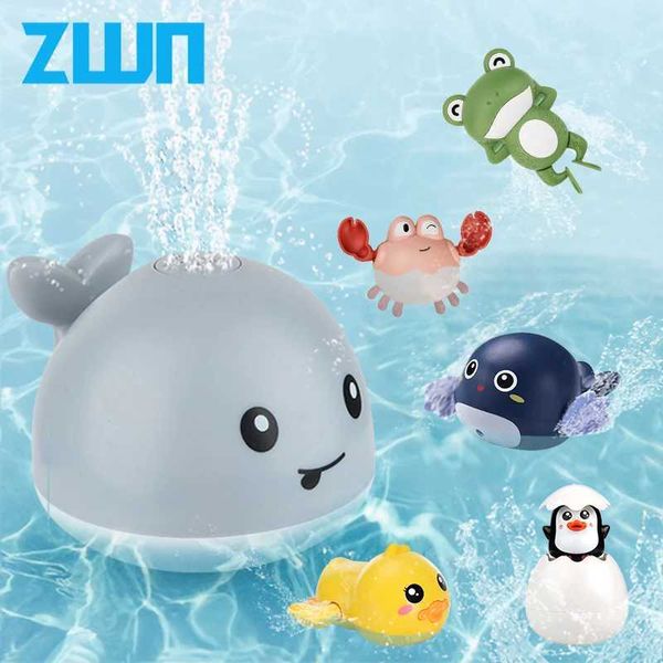 Baby Bathing Toy Cute Duck Swimming Turtle Penguin Egg Water Spray Bathroom Sprinkling Shower Swimming Toys For Children Gifts C250117