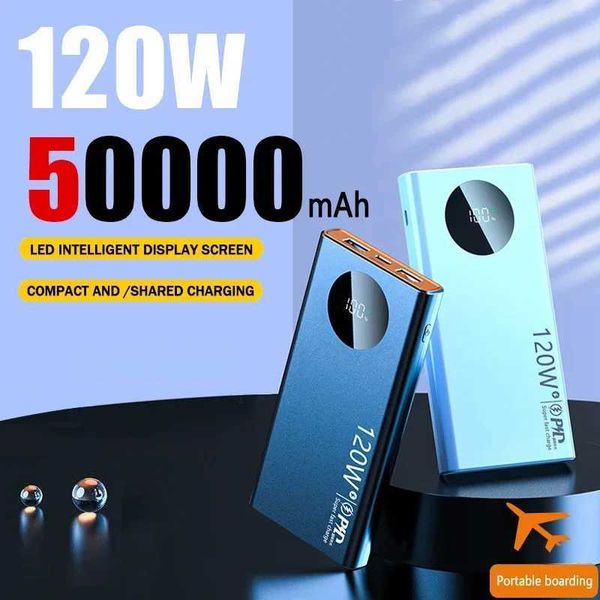 120W Super Fast Charging 50000mAh Large Capacity Power Bank Phone Accessories Mobile Power External Battery For iPhone XiaomiL240731