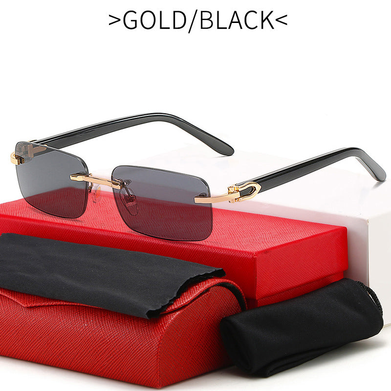 Luxury Carti men&#039;s Sunglasses frameless square Sunglass composite metal plate frame classic jelly optical mirror designer women&#039;s Sunglass