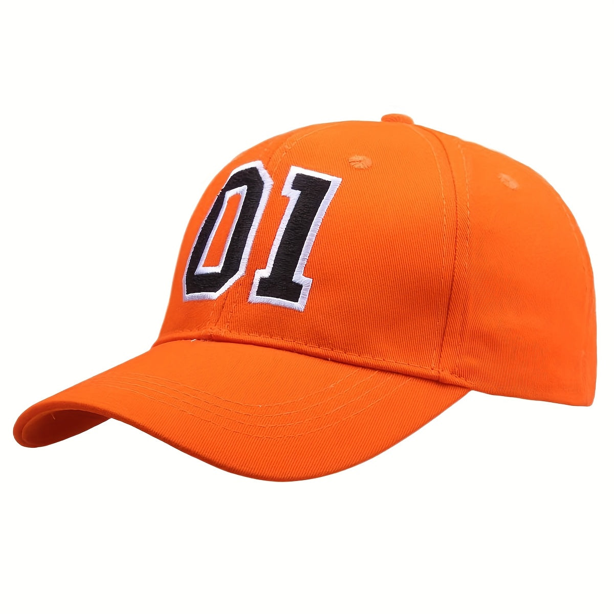 TEMU Orange Embroidered 01 Racing Car For Men, Baseball Hat For Off-road Outdoor Sun Protection, Adjustable Women's Hat.