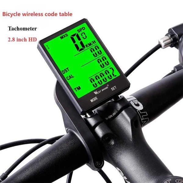Bike Computers Ultra-Durable Wireless Bike Computer for Mountain and Road Bikes 2.8-inch Display Backlit Speedometer and Odometer z241122