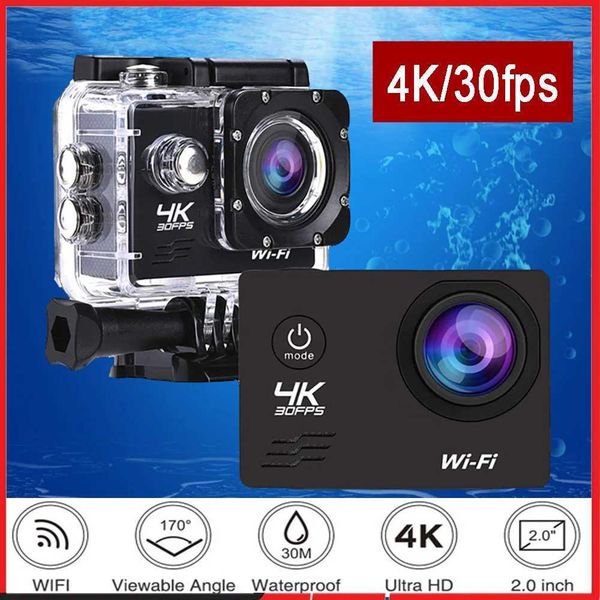 Sports Action Video Cameras Action Camera Q1 Ultra HD 4K30F 16.0MP Wi-Fi 2.0 Screen 170D DVR Webcam Underwater 30M Helmet Video Recording Sp