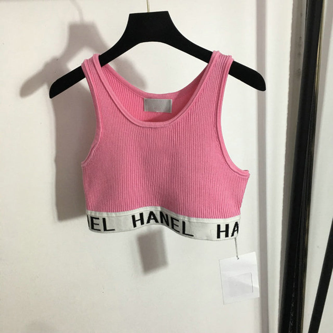 high-endWomen&#039;s Tanks 2022ss spring and summer vest jacket Customized glass buckle outwear sleeveless vest newly designer