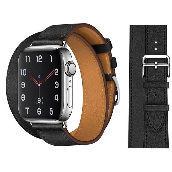 Smart Straps For Apple Watch Band Series 8 Ultra 45mm 49mm Leather SmartWatches Strap Replacement With Adapter Connector accessories