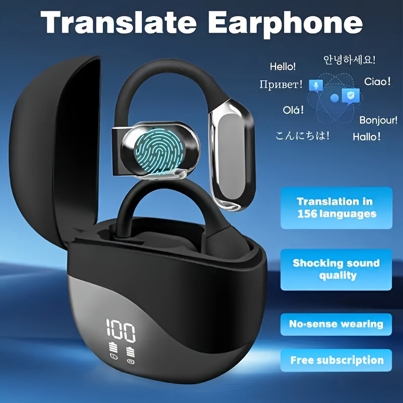 TEMU Real-time Languages Smart Ai Translation Earbuds - Translate In Real-time, Providing Precise Interpretation To Eliminate Language Obstacles For