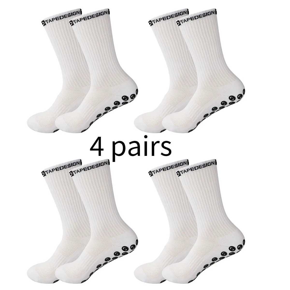 4 pairs of professional sports anti slip rubber grip pads football socks yoga skipping rope boxing fiess competitions Free shipping