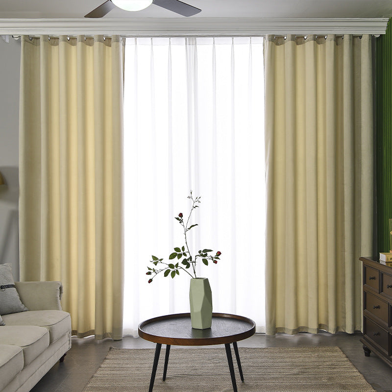 C5 antique style full blackout cotton and linen texture chenille curtains custom bedroom living room French Shaoxing curtain fabric wholesale