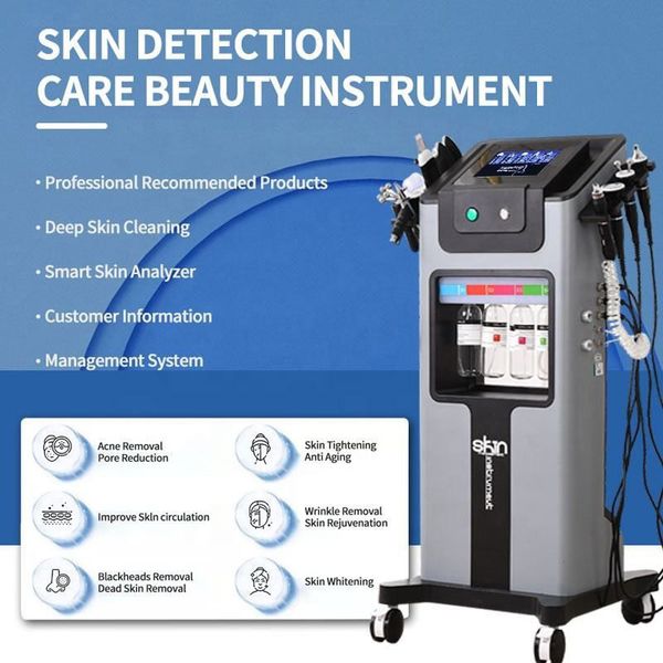 10 in 1 Dermabrasion Facials Machine H2O2 Aqua Peeling And lift skin Bubble Moisturizer Oxygen Hydra Beauty Facial Machine