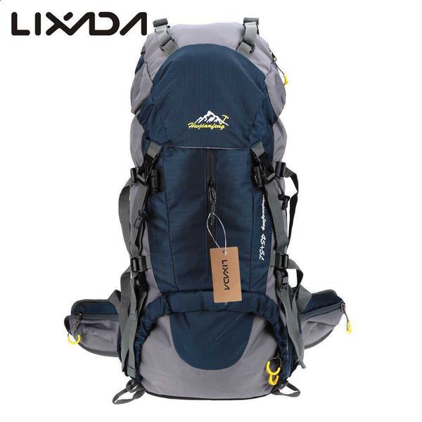 Backpacking Packs Lixada 50L Waterproof Outdoor Sport Hiking Trekking Camping Travel Backpack Pack Mountaineering Climbing Knapsack Rain Cov