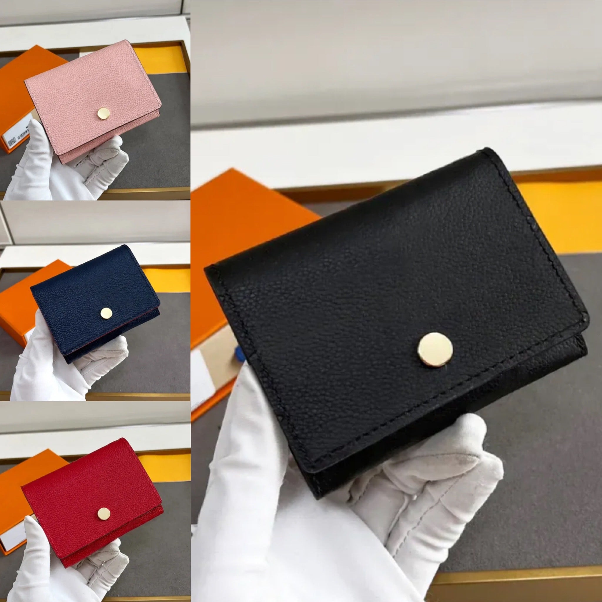 Luxury coin purse for women Children wallets Multiple card slots Business Card walle Designer mini Card holders flap wallet Card bags Luxury short c