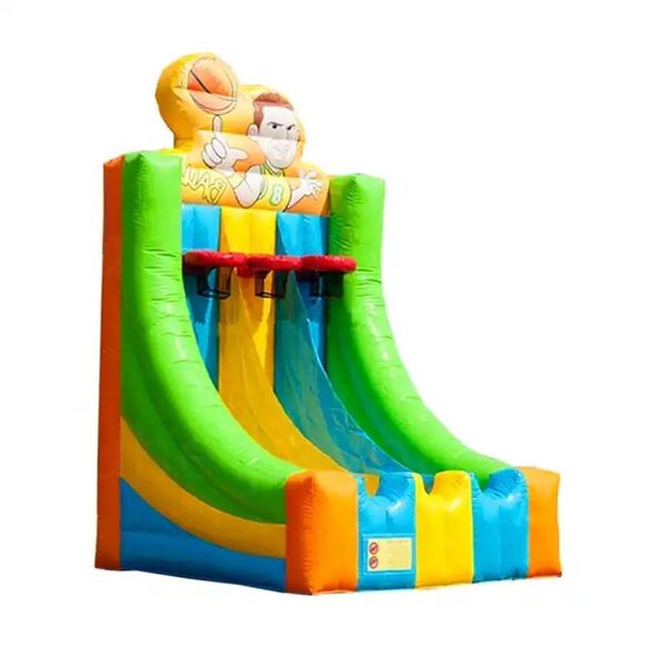 Kids&#039; Inflatable Basketball Hoop Set with Target Ideal for Fun Outdoors Carnivals and Games