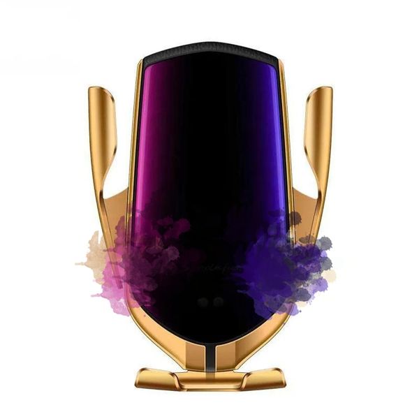 Intelligent sensors infrared sensors car chargers wireless chargers automatic clamping fast charging, PD Qi phone holder installation suitab