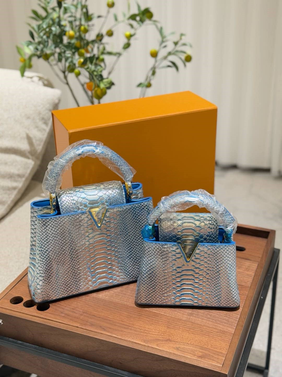 Designer Capucines Bb handbag with crocodile pattern shoulder bag dinner bag noblewoman wallet luxury designer crossbody bag noble and elegant